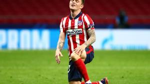 El defensor inglés Trippier durante un partido con el Atlético de Madrid.