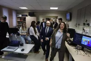 La visita del rector al Campus de Gijón, en imágenes