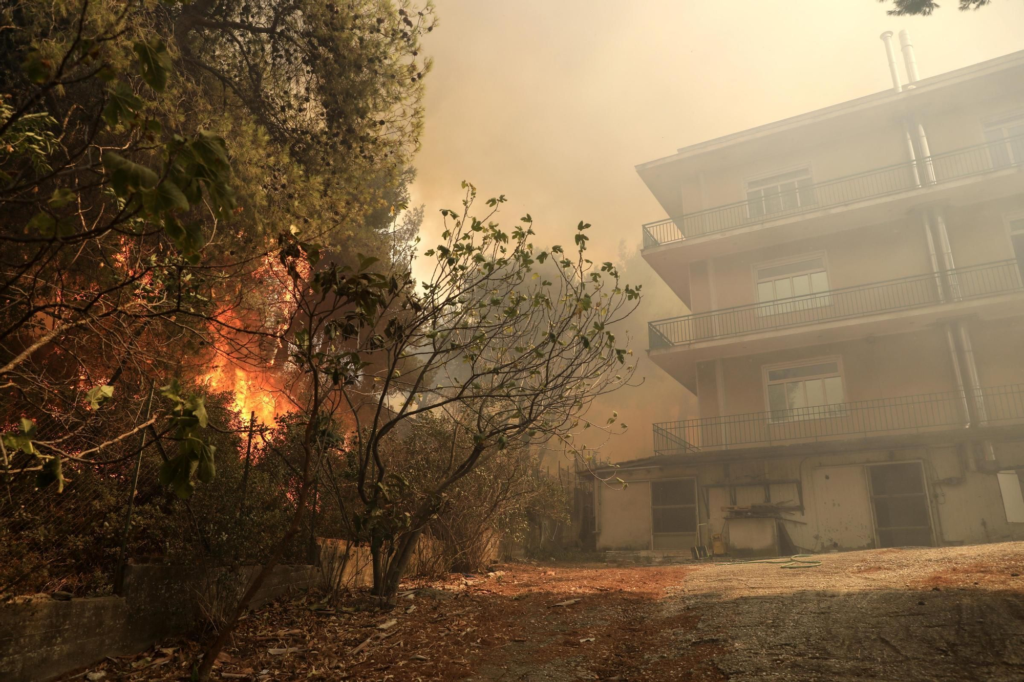 Wildfire spreads in Greece's Attica region