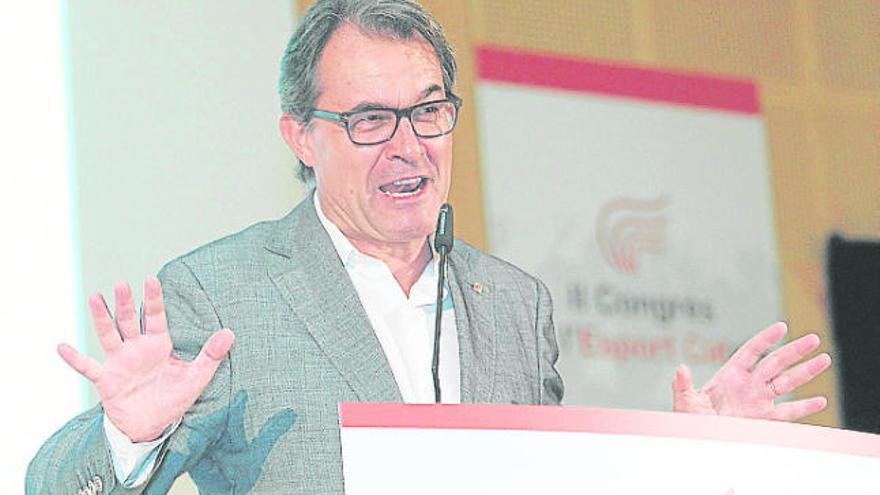 El President de la Generalitat, Artur Mas, durant la seva xerrada d&#039;ahir