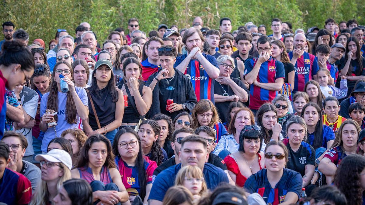 Ambiente en Barcelona por la  final de la Champions femenina Barça-Arsenal