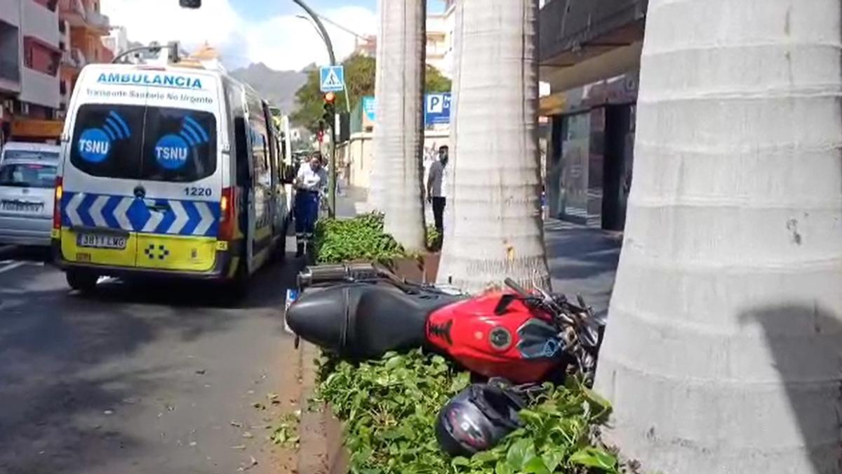 Accidente de un motorista en La Salle