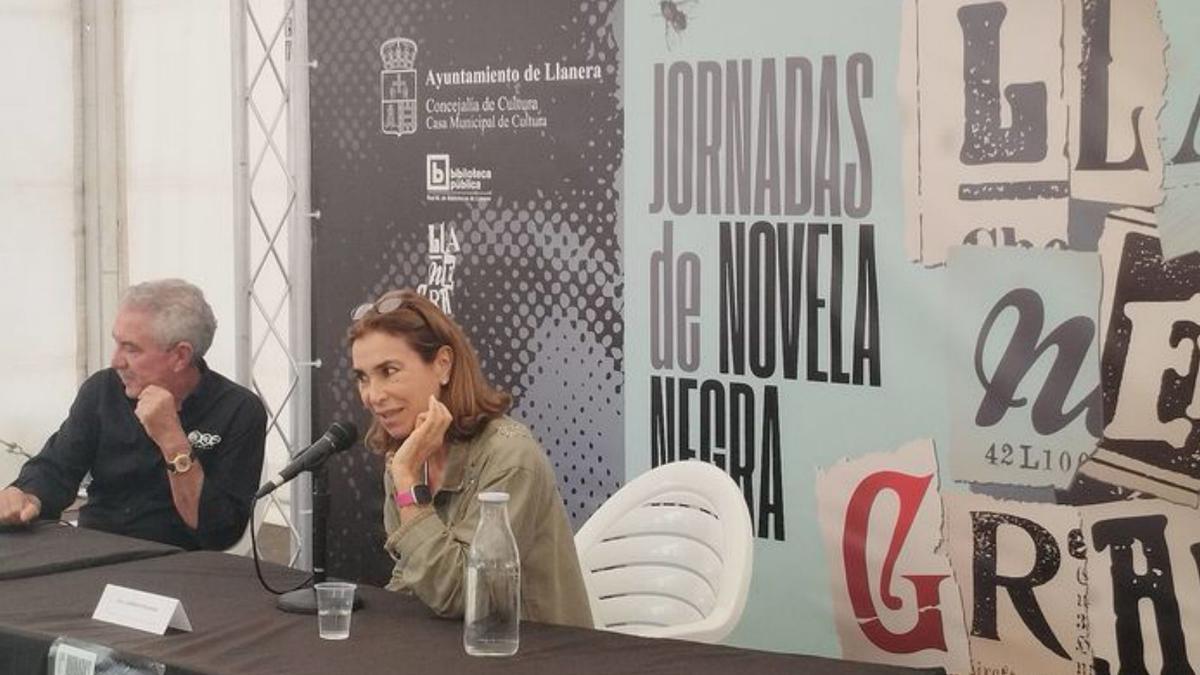 Carmen Posadas y Manuel Avilés en «Llanegra». |  | LNE