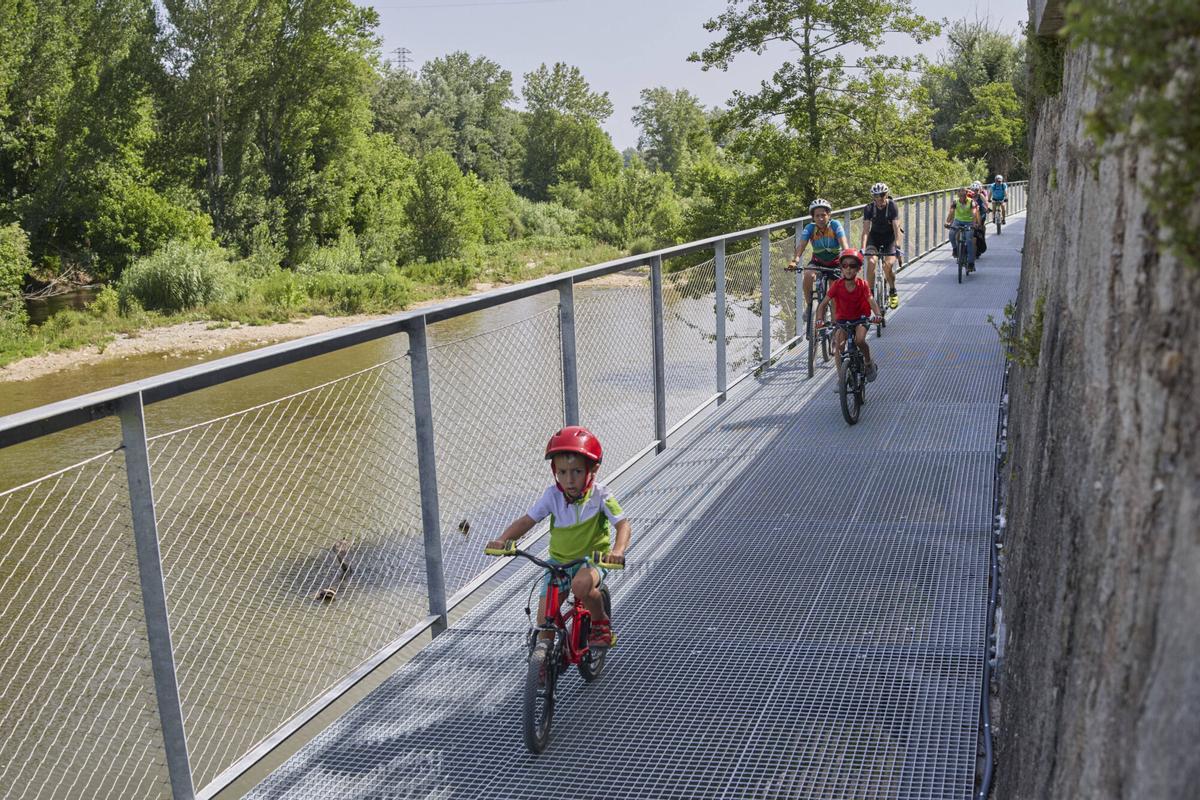 Les imatges de la nova via ciclista Girona - Celrà