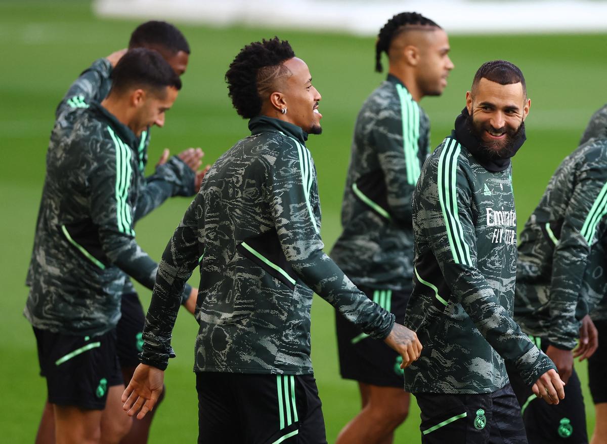 Último entrenamiento del Real Madrid en Stamford Bridge antes de partido ante el Chelsea