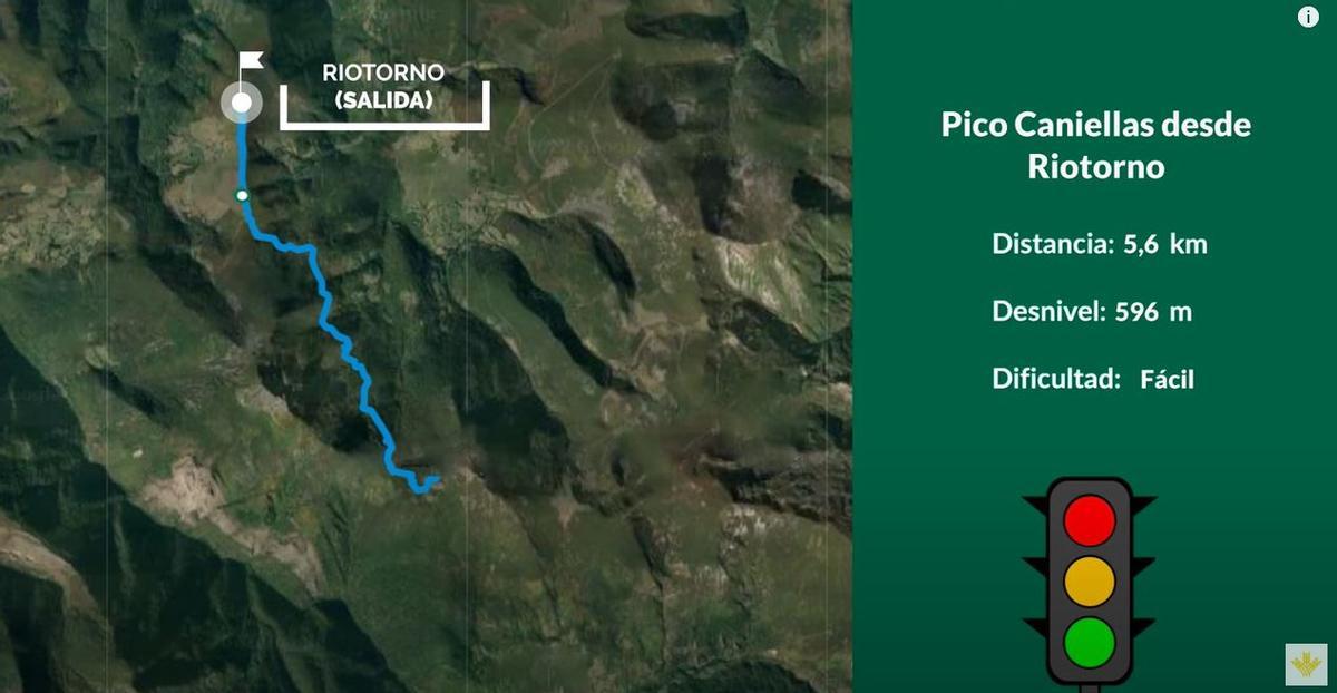 ruta al pico Caniellas
