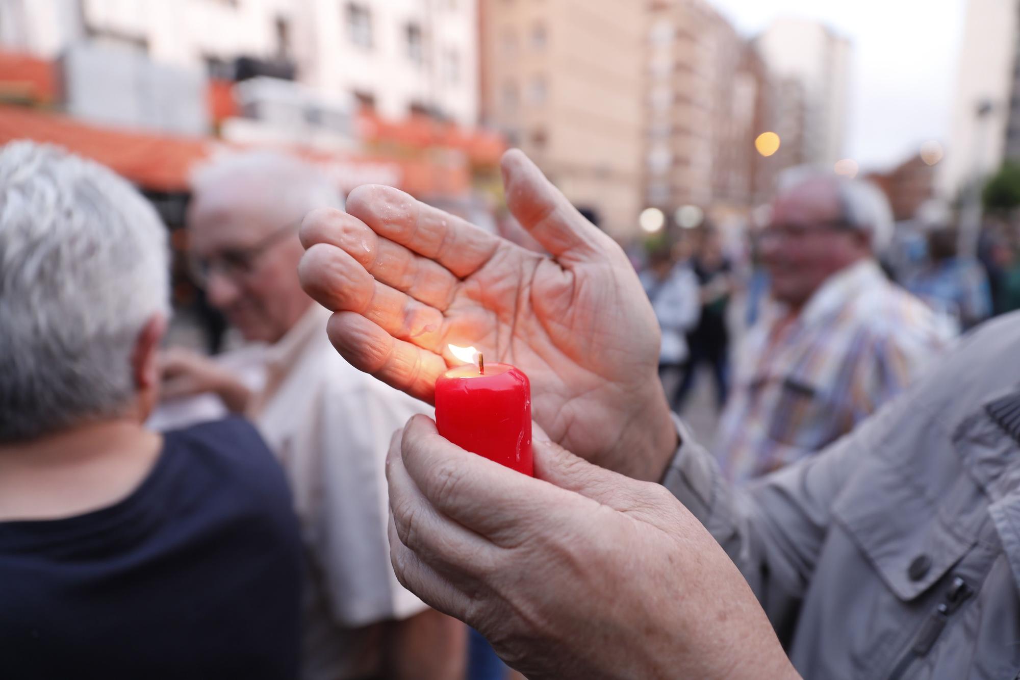 Manifestación de los vecinos de la zona oeste de Gijón