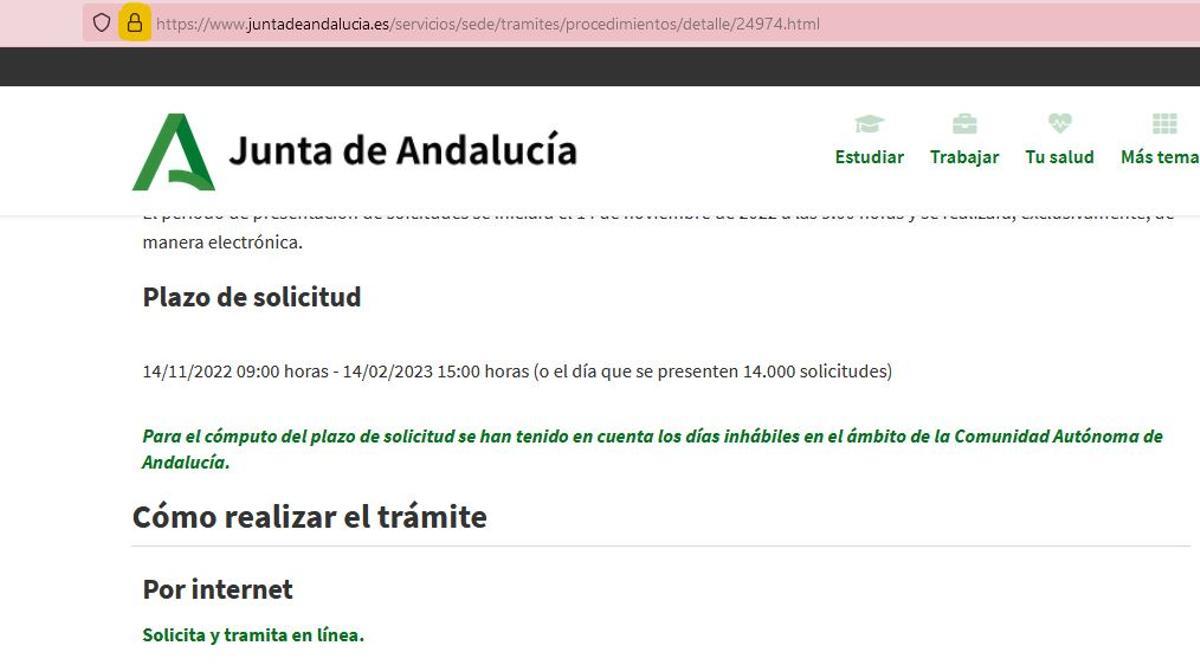 Eliminar cookies para agilizar la tramitación.