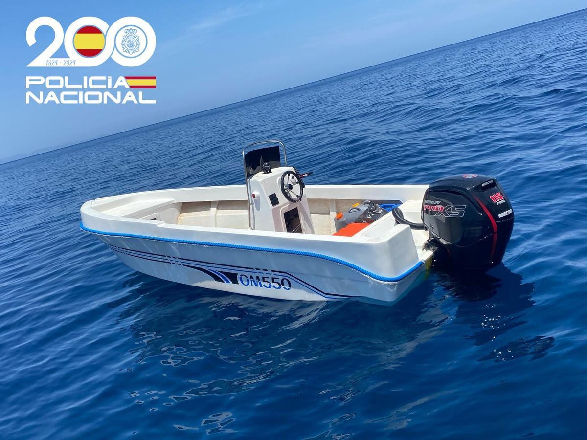 Una de las pateras llegadas a Ibiza este año.