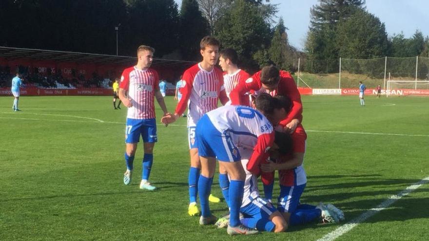 Berto y César guían al Sporting B ante el Pontevedra