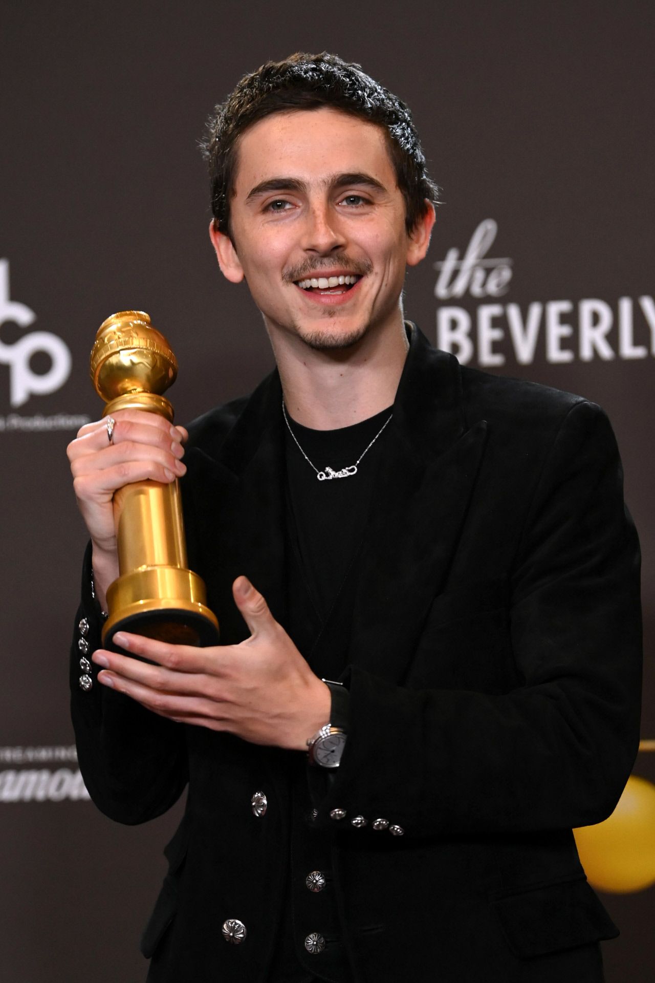 Timothée Chalamet no se podía aguantar la felicidad tras ganar el Globo de Oro