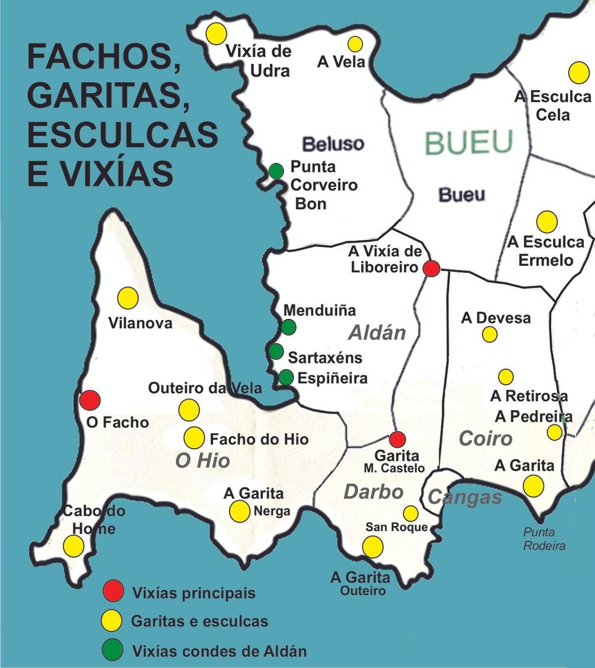Vixías e garitas Cangas.