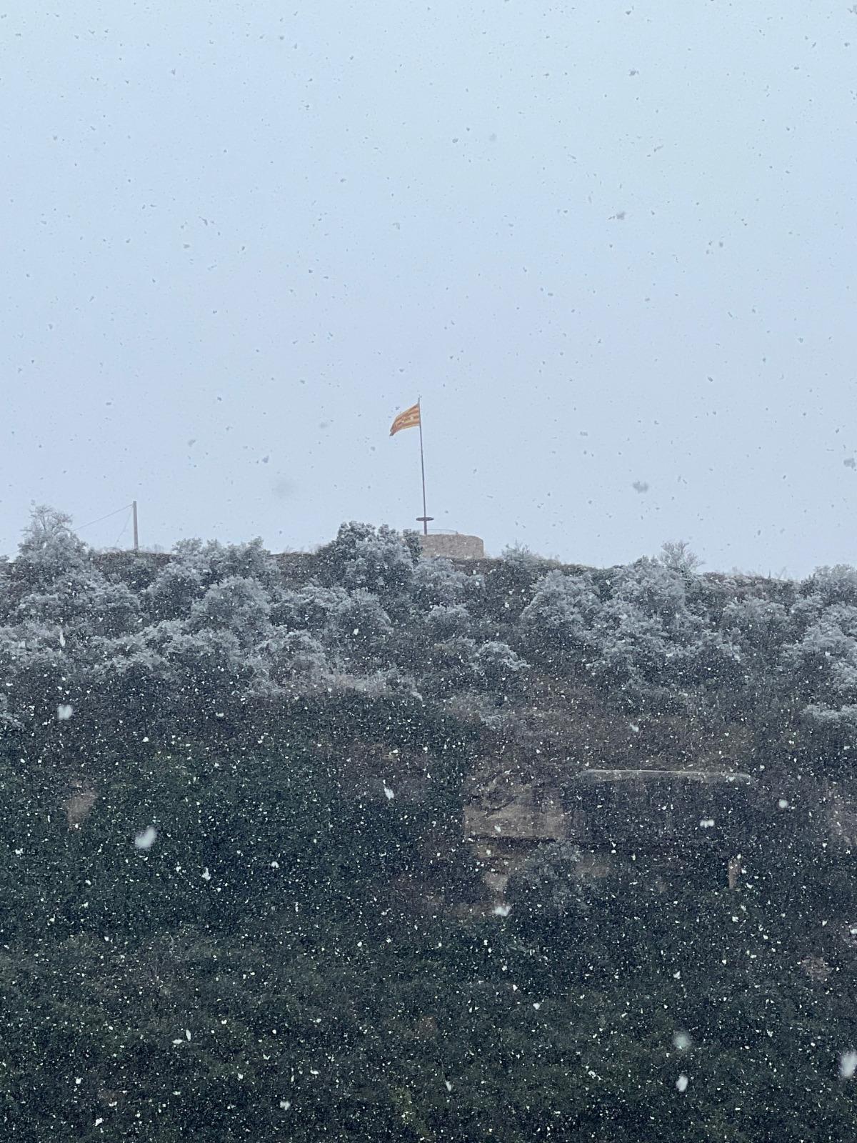 La nevada d'aquest dilluns a Manresa