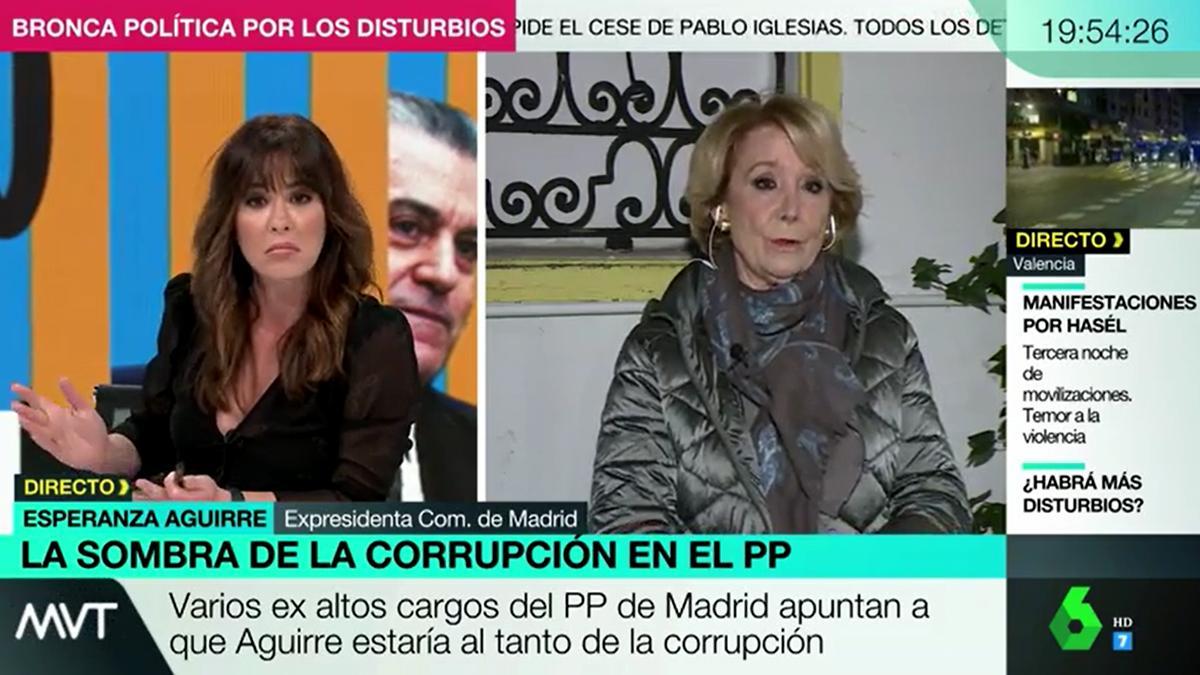 Mamen Mendizábal perd la paciència amb Esperanza Aguirre: «Tingui una mica de respecte»