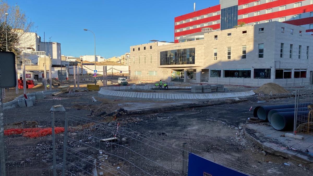 Plaza de Extremadura en obras