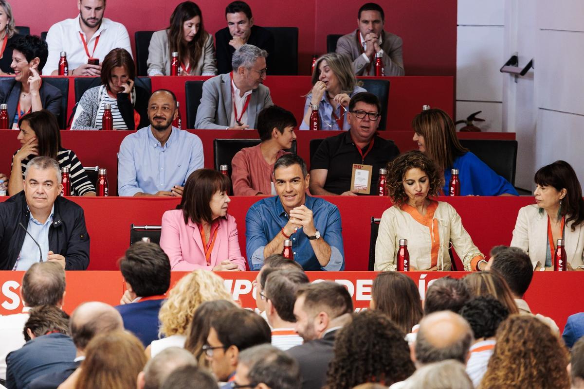 El líder socialista y presidente del Gobierno, Pedro Sánchez, durante el Comité Federal del PSOE este sábado en Madrid.