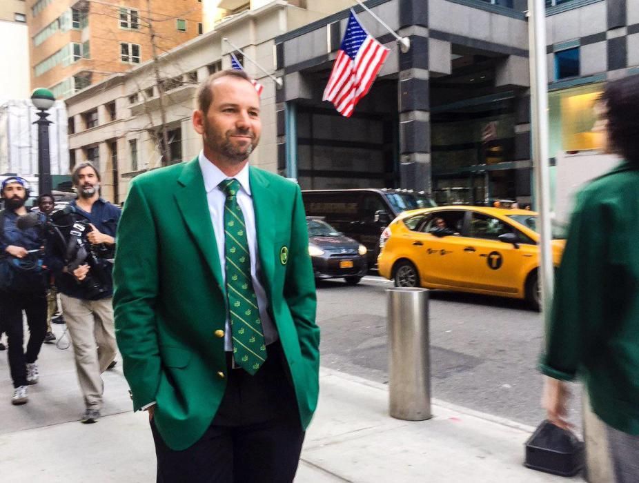 Sergio García pasea la chaqueta verde en Manhattan