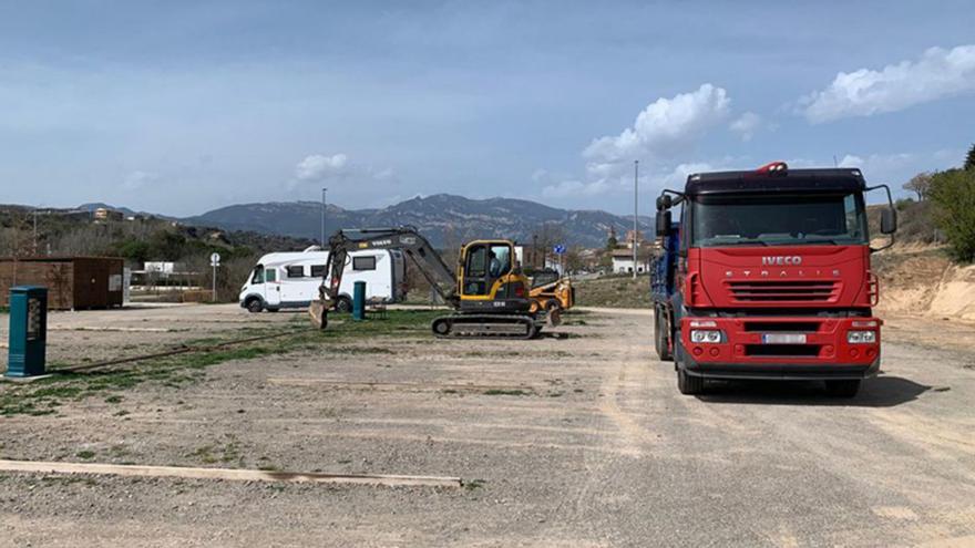 Les obres d’ampliació de l’àrea d’autocaravanes | AJ GIRONELLA