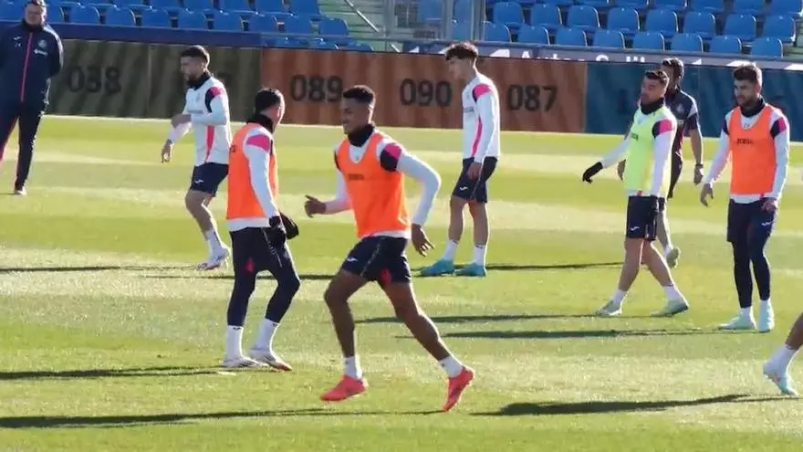 El Getafe prepara el encuentro de LaLiga de este sábado ante el Barcelona