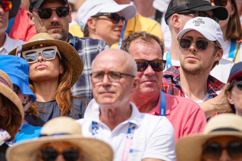 Eva Mendes y Ryan Goslin, superfelices en los JJOO de París
