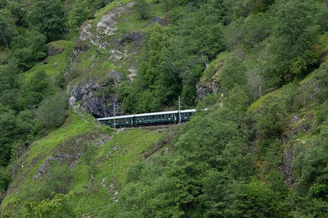 El ferrocarril de Flåm es una de las principales atracciones turísticas de Noruega.