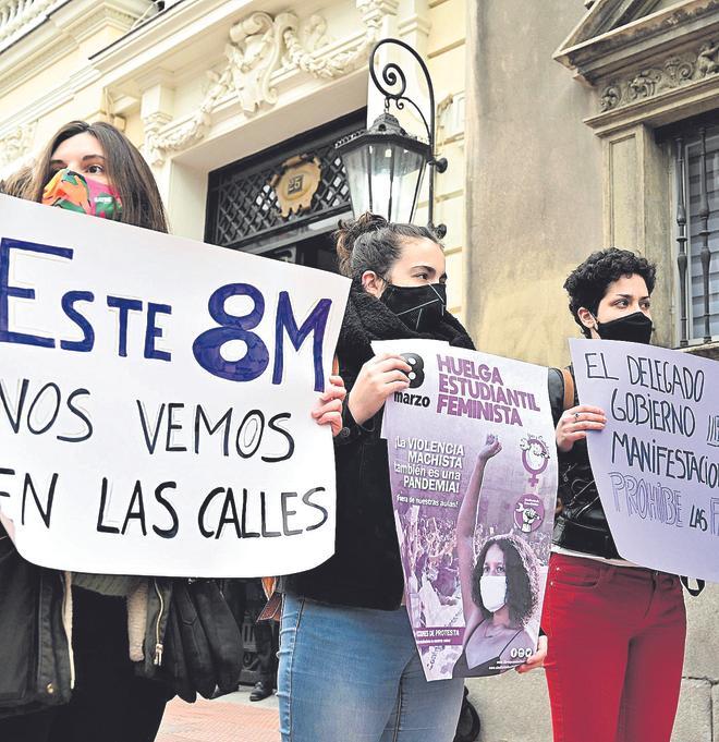 La Comisión 8M lleva al Constitucional la prohibición de concentraciones por el Día de la Mujer