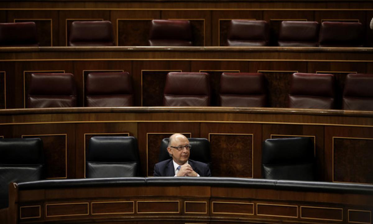 Cristóbal Montoro, a la sessió de control d’aquest dimecres.