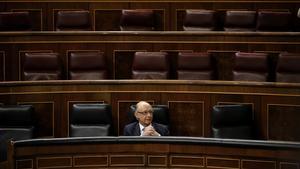 Cristóbal Montoro, a la sessió de control d’aquest dimecres.