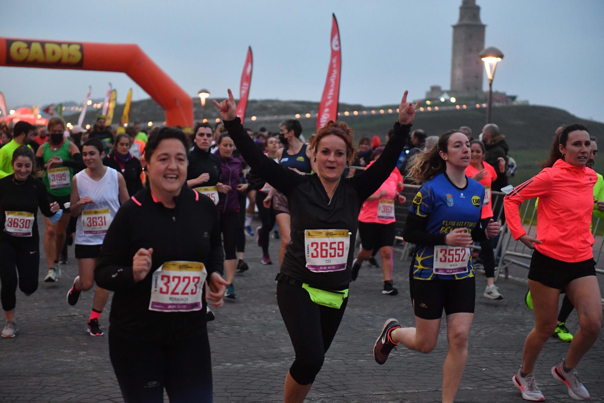 Carrera popular nocturna de la Torre de Hércules en A Coruña