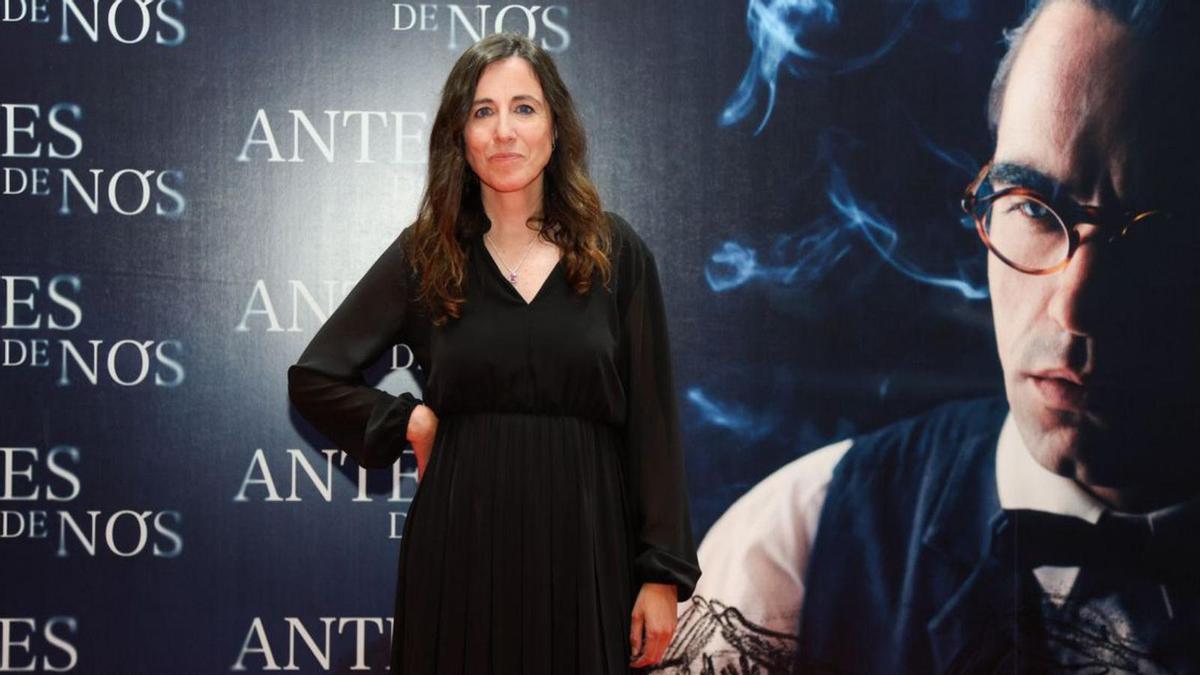A directora Ángeles Huerta, onte na Coruña.