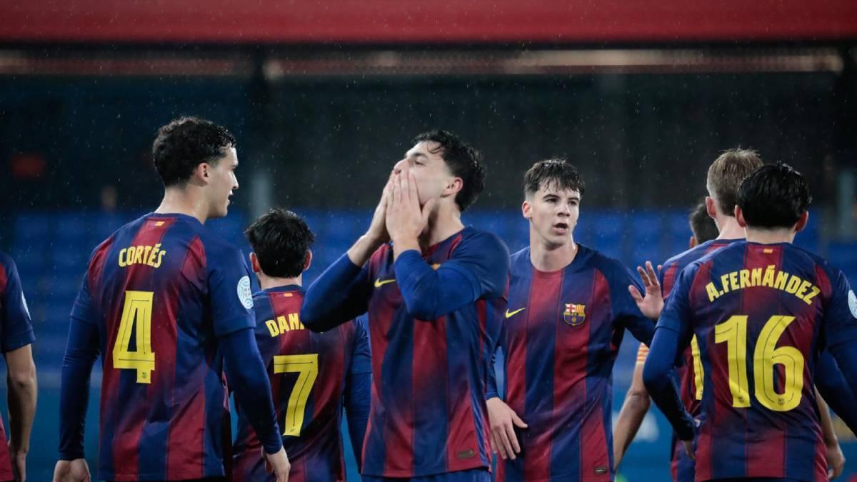 Así ha sido el cuarto y último gol del encuentro entre el Barça Atlètic y el CE Andratx firmado por Abdul Aziz