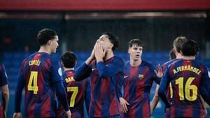 Delgado celebra su gol ante el Andratx en el debut