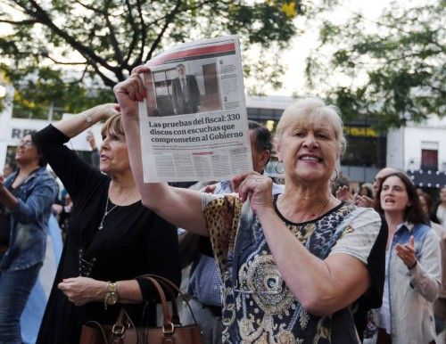 Protestas en Buenos Aires por la muerte del fiscal Nisman