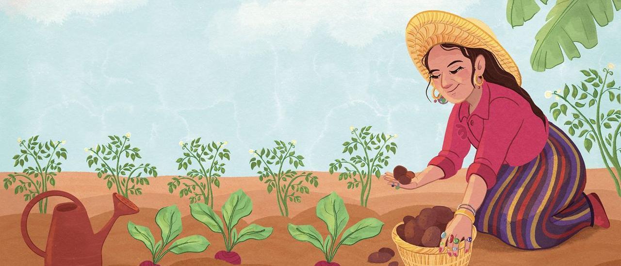 Ilustración de Rosario Miranda en 'El Libro Secreto de las Mujeres Canarias'