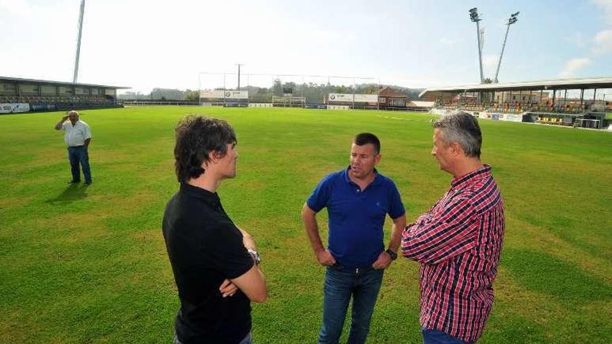 Bermejo, Mougán y Ratkovic, en A Senra. // Iñaki Abella