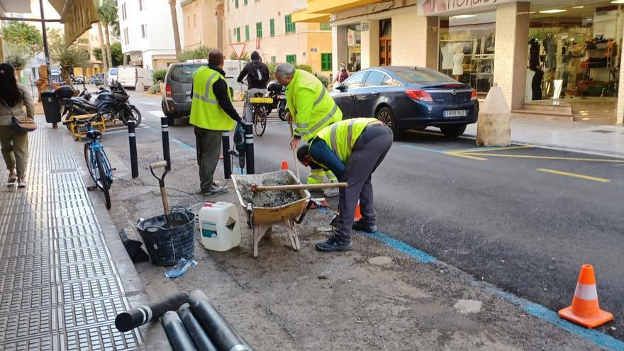 Comienza la retirada de las terrazas instaladas en las calles de Ibiza por el covid