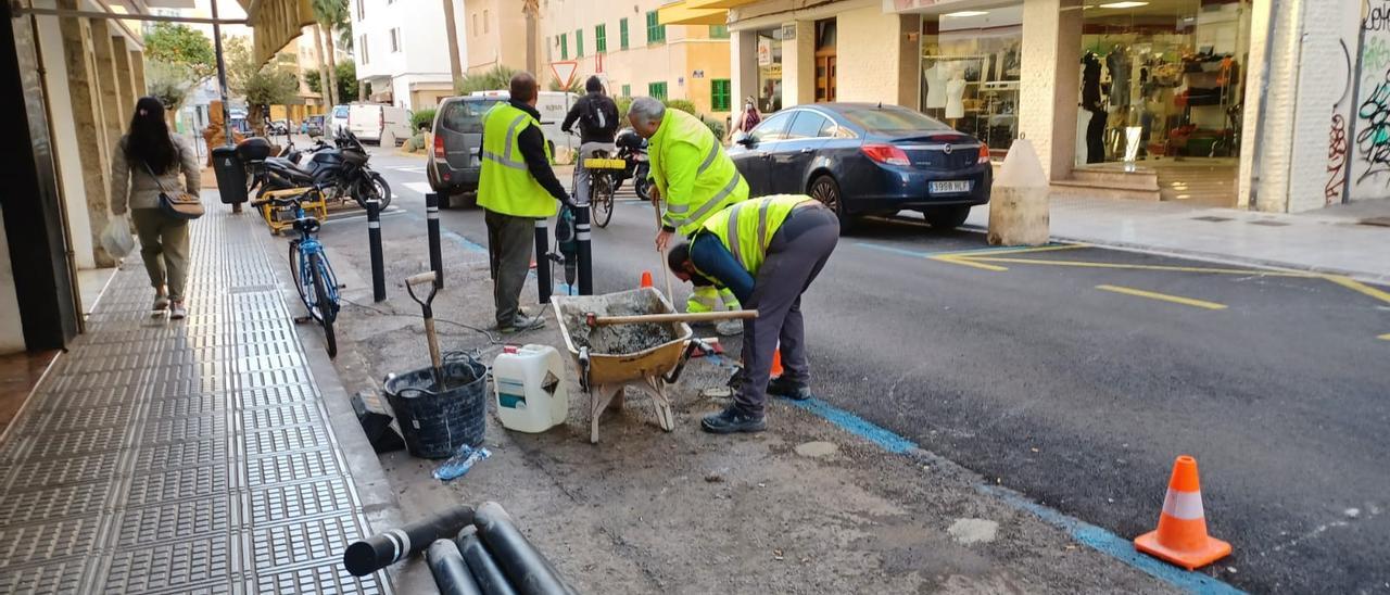 Trabajos en la calle Cataluña. César Navarro