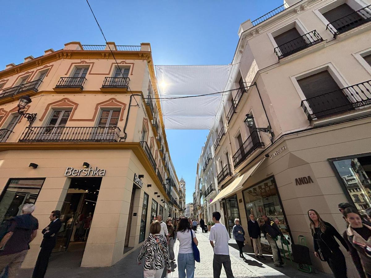 Toldos en el centro de Sevilla