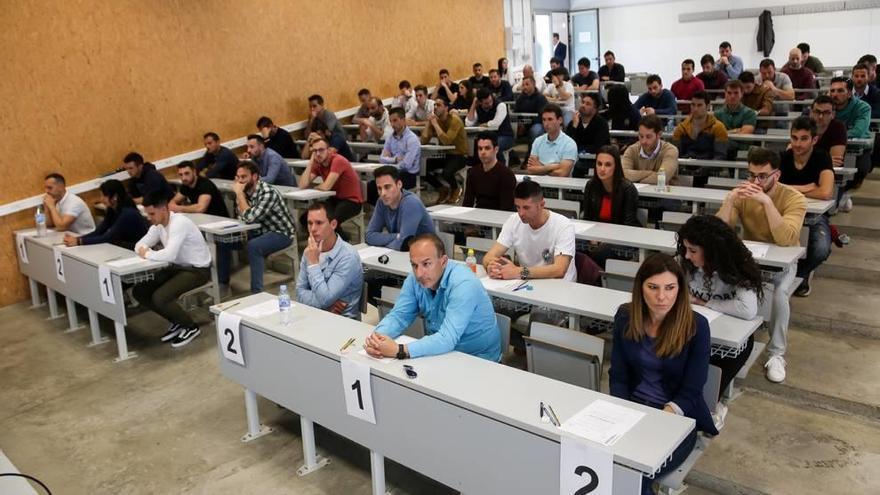 Examen a la Policía Local de Murcia celebrado el pasado 12 de abril.