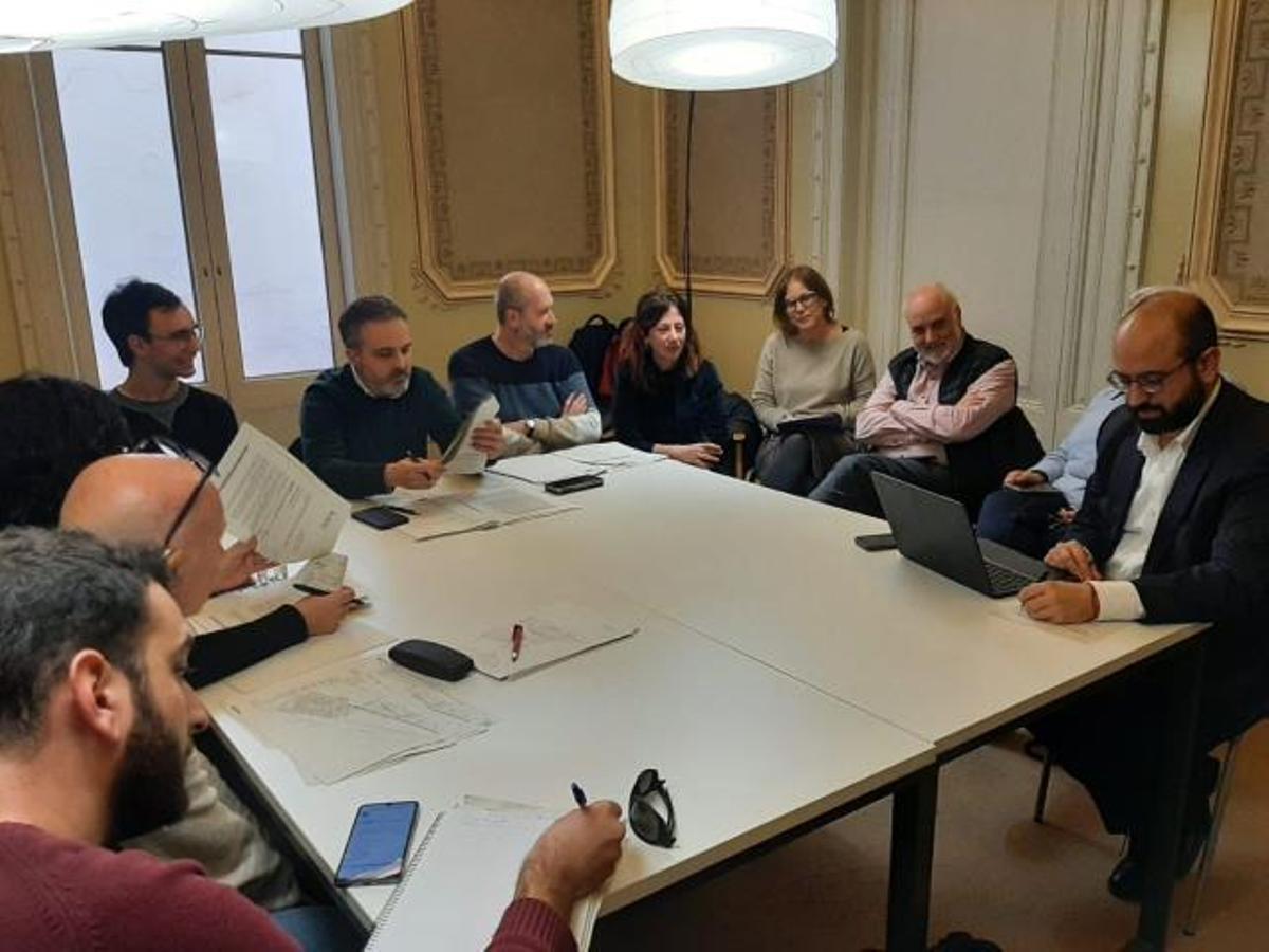 Imagen de la última reunión de la comisión del nomenclátor de Vilanova i la Geltrú