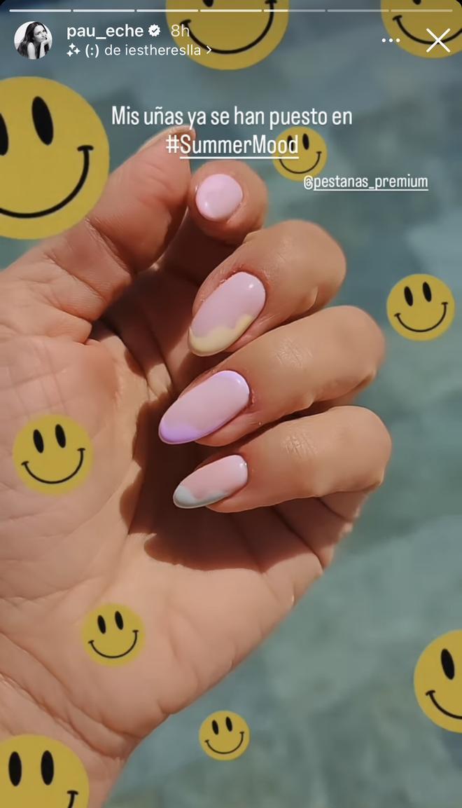 Manicura en tonos pastel de Paula Echevarría