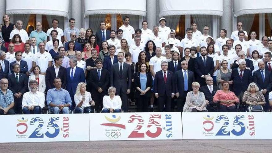 Un momento de la recepción a muchos de los protagonistas en los Juegos de Barcelona 1992. // Efe