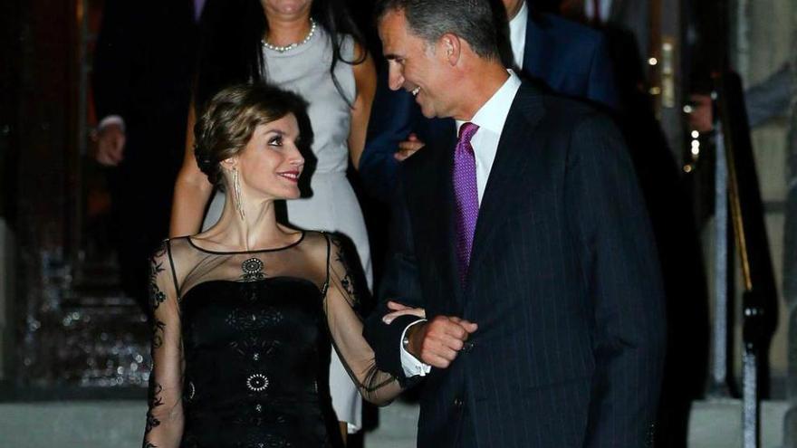 Los Reyes Felipe y Letizia, durante el viaje que efectuaron hace un mes a Estados Unidos.