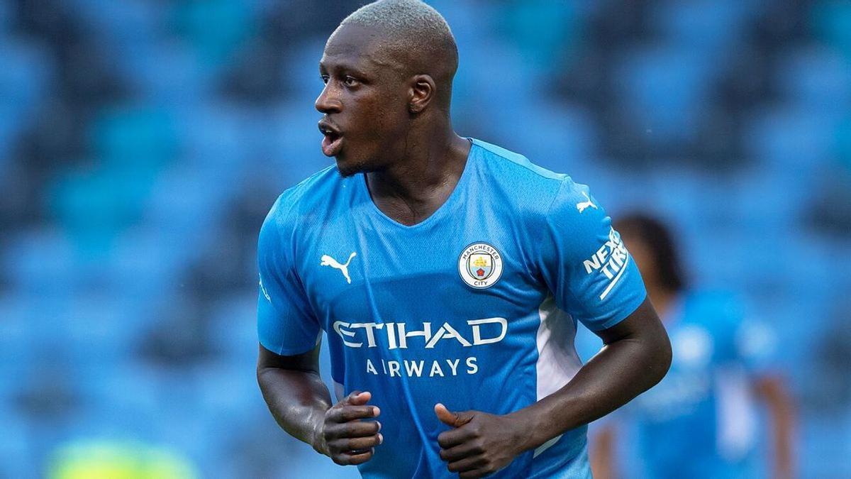 Benjamin Mendy cuando militaba en el Manchester City