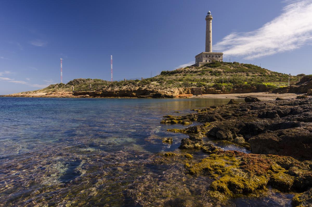 El faro de Cabo de Palos, en Cartagena