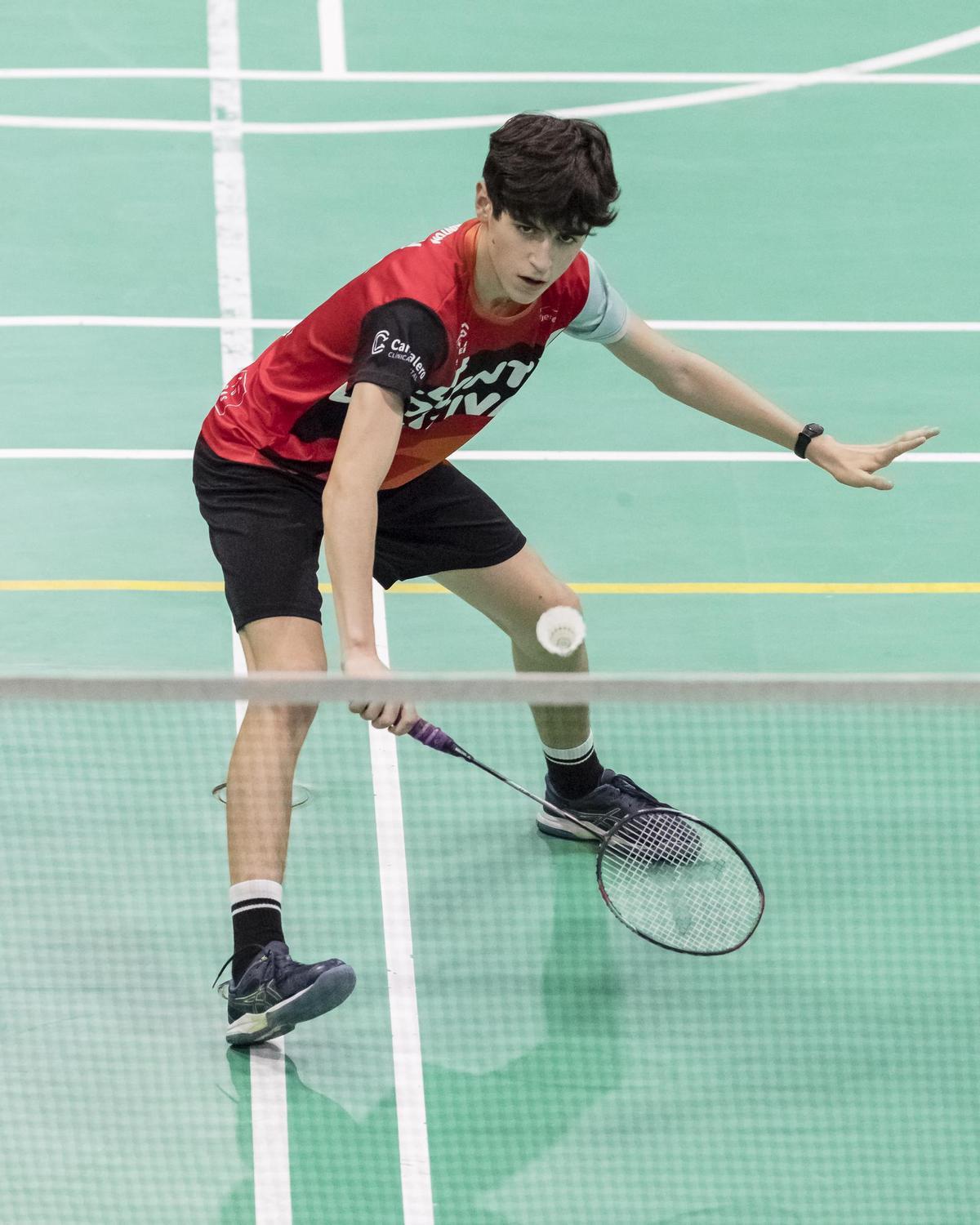 Feliu Terol, del Bádminton Xàtiva, durante un partido.