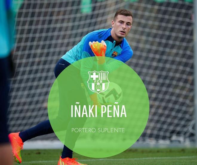 Ikañi Peña: Tras su paso por el Galatasaray en forma de cesión y la salida de Neto en este mismo mercado de verano, el canterano asumirá el cartel de segundo guardameta esta temporada.