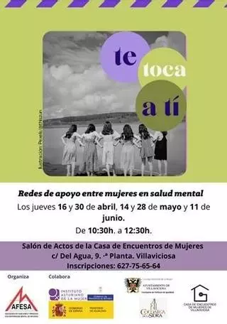 AFESA impulsa en Villaviciosa el grupo de mujeres "Te toca a ti" para el acompañamiento y el apoyo en torno a la salud mental