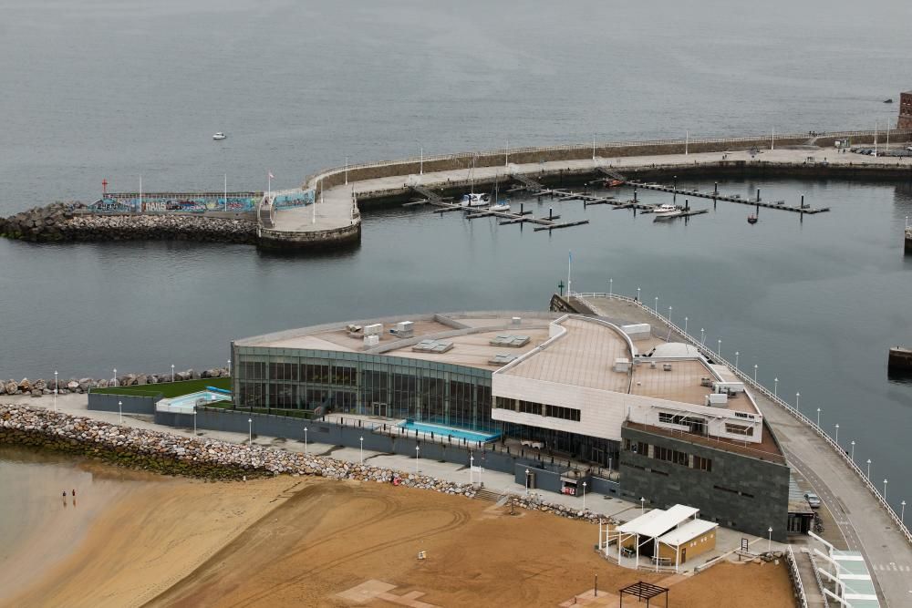 Gijón desde un dirigible