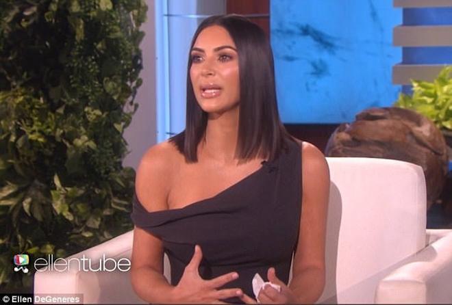 Kim Kardashian llorando en la entrevista concedida a Ellen Degeneres